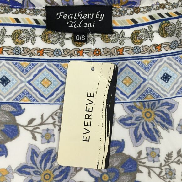 Anthropologie Feathers by Tolani Kimono Top OS Floral BOHO Dainty Girly Festival - Picture 12 of 16